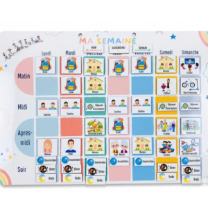 calendrier magnétique évolutif enfant – 140 magnets éducatifs