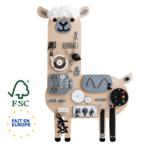 tableau d'activités montessori xl busy board lama