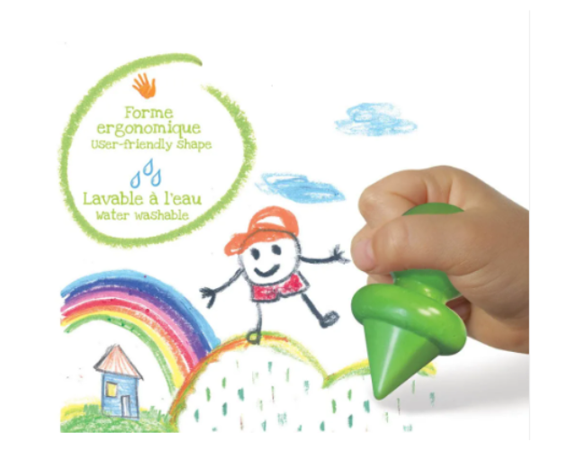 premiers crayons enfant ergonomiques x9 – dès 1 an