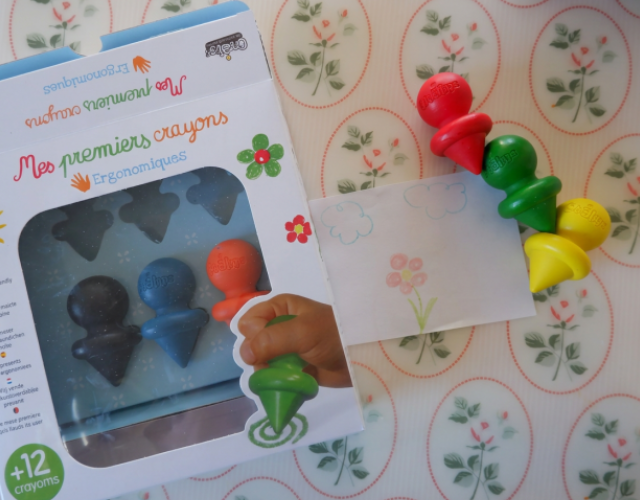 premiers crayons enfant ergonomiques x9 – dès 1 an