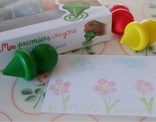 premiers crayons enfant ergonomiques x9 – dès 1 an