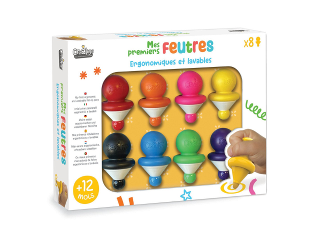 premiers feutres enfant ergonomiques x8 – dès 1 an
