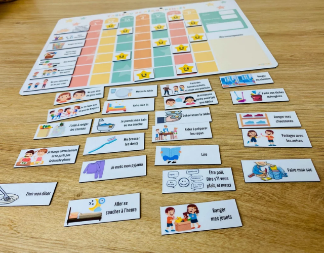 tableau de récompenses magnétique évolutif spécial rentrée