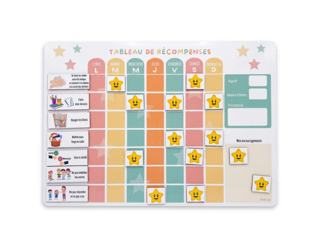 tableau de récompenses magnétique évolutif spécial rentrée