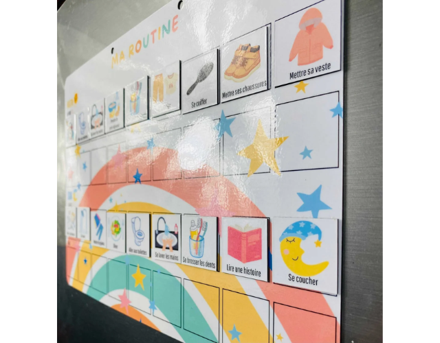 routine enfant matin et soir — tableau magnétique évolutif spécial rentrée