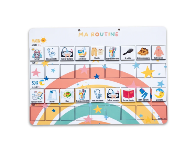 routine enfant matin et soir — tableau magnétique évolutif spécial rentrée