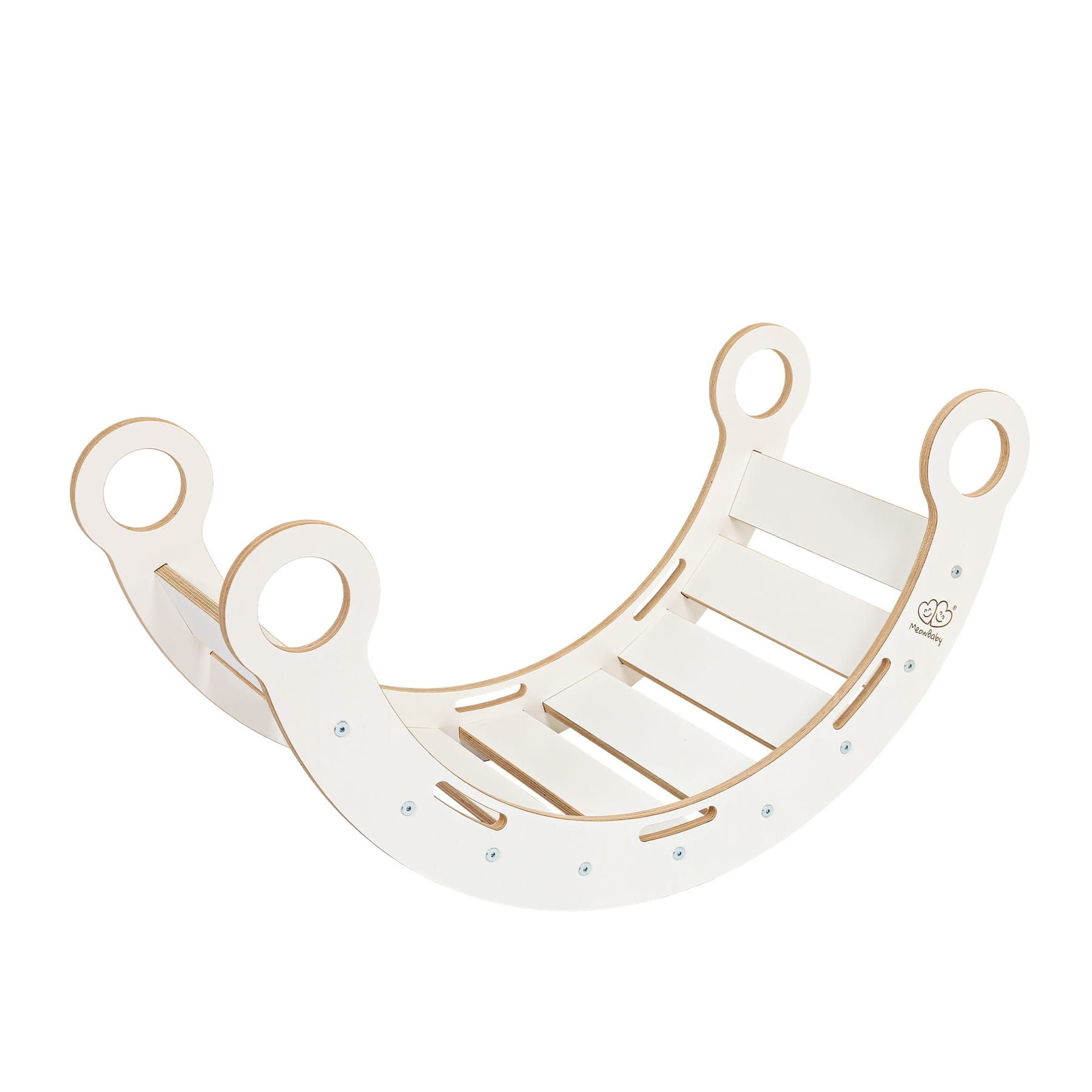 white wooden dream rocker with pillow and slide medium