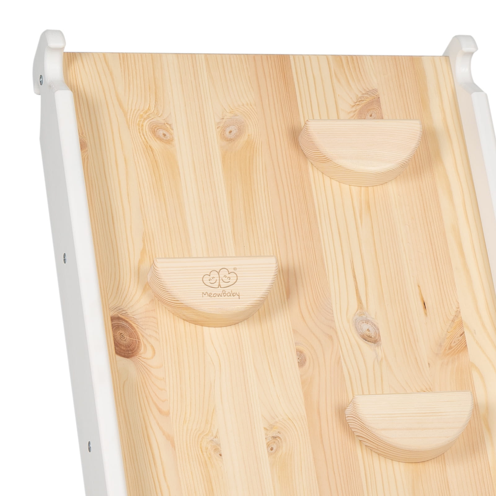 ladder with a slide climbing wall white