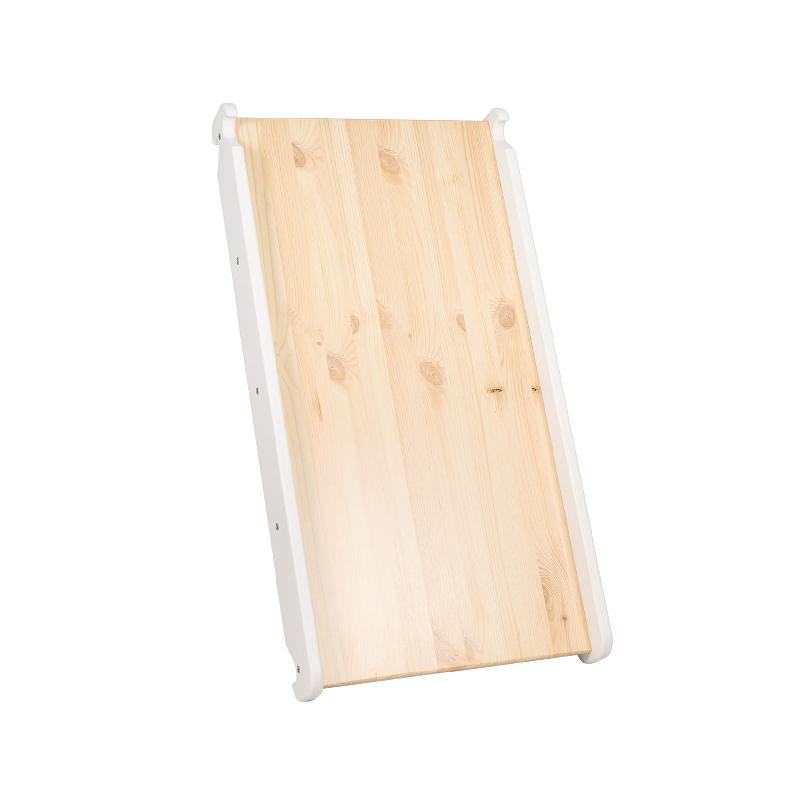 ladder with a slide climbing wall white