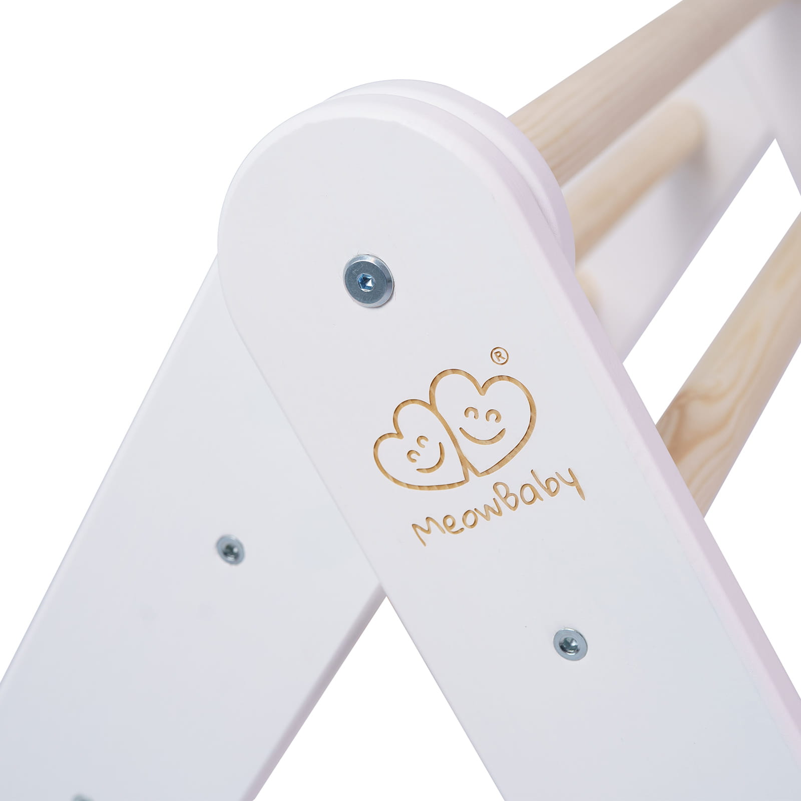 wooden pikler climbing ladder white