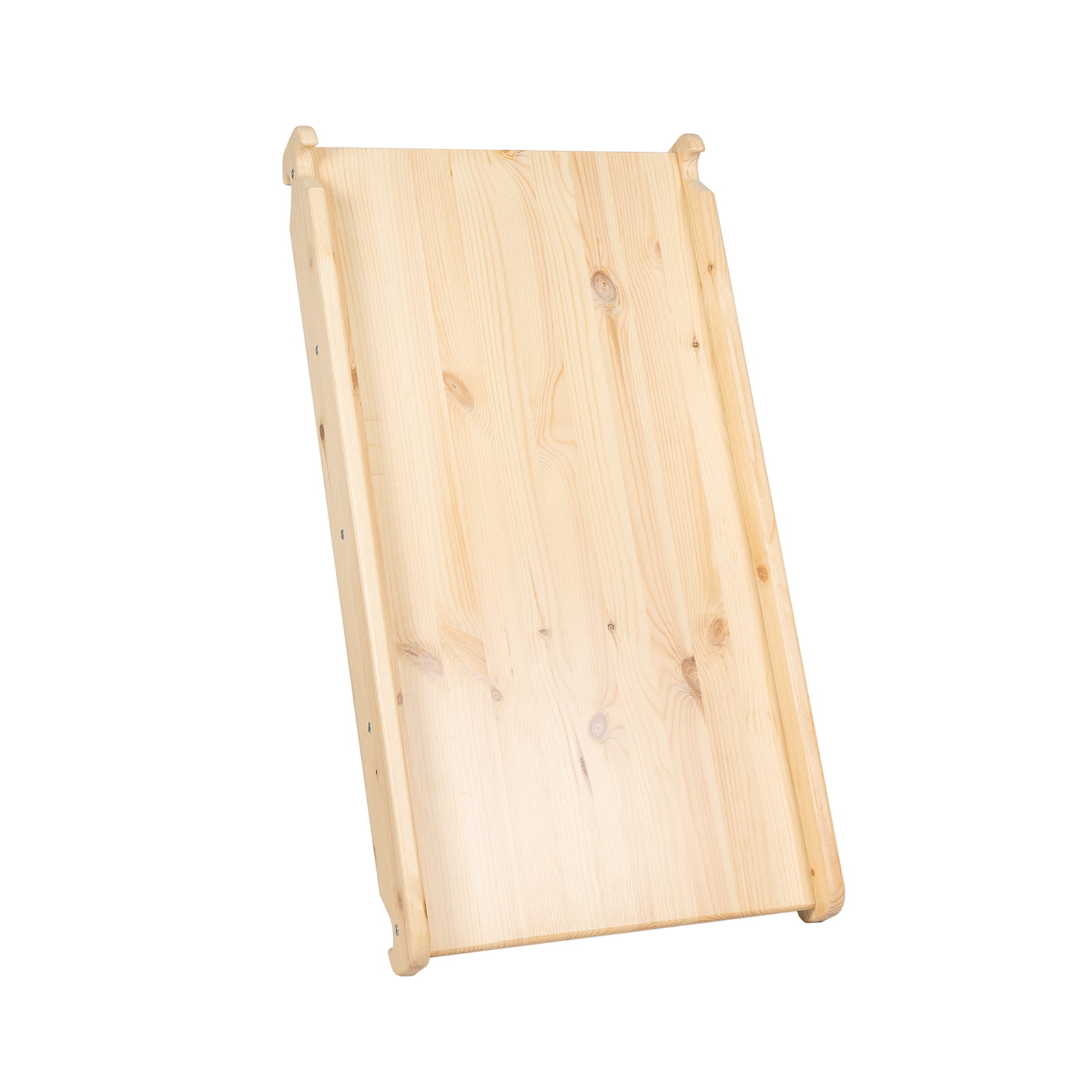 ladder with a slide climbing wall natural wood