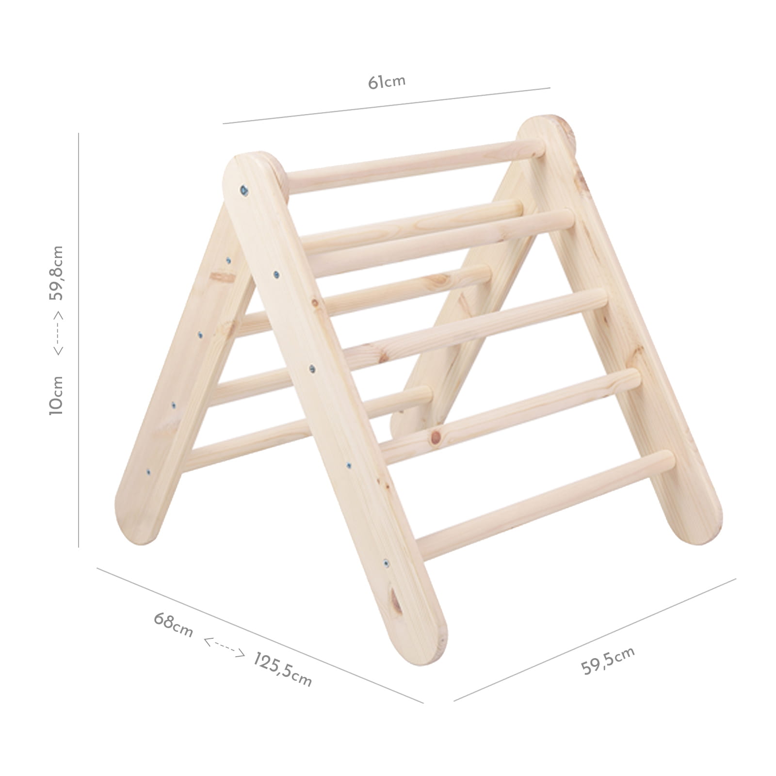 wooden pikler climbing ladder natural wood