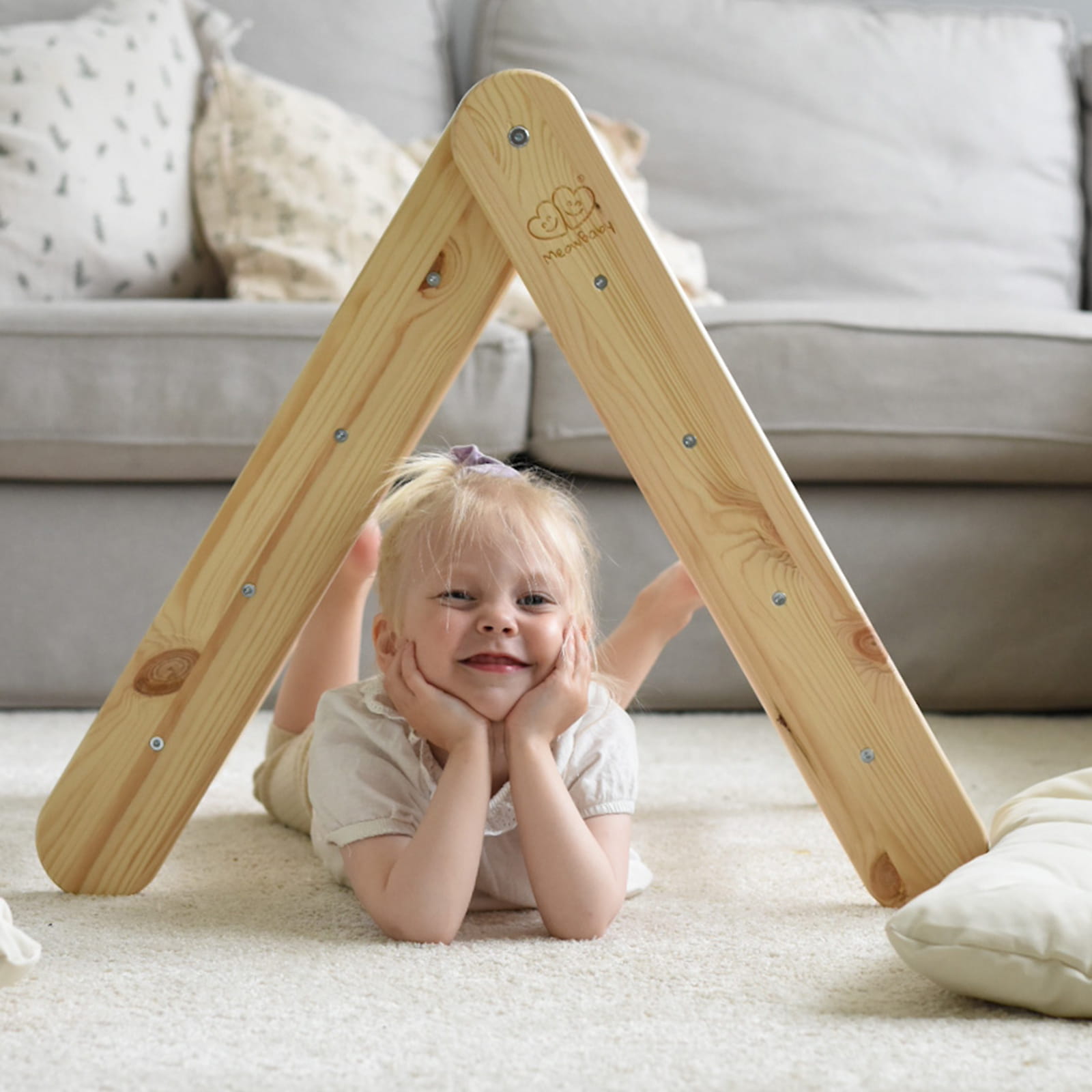 wooden pikler climbing ladder natural wood