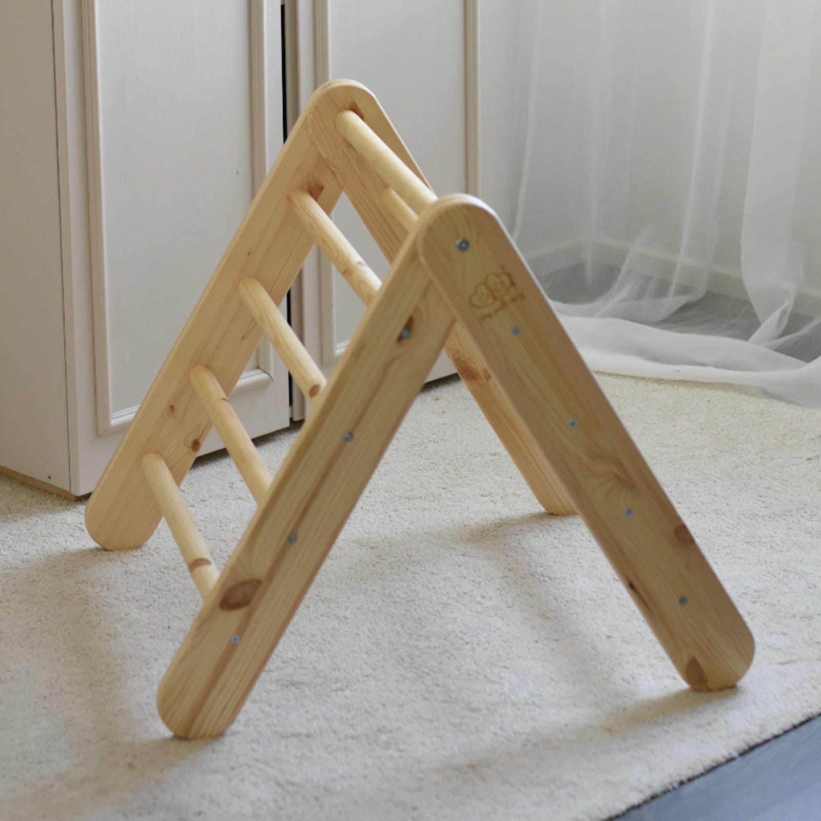 wooden pikler climbing ladder natural wood