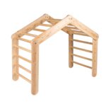 large wooden pikler ladder natural wood