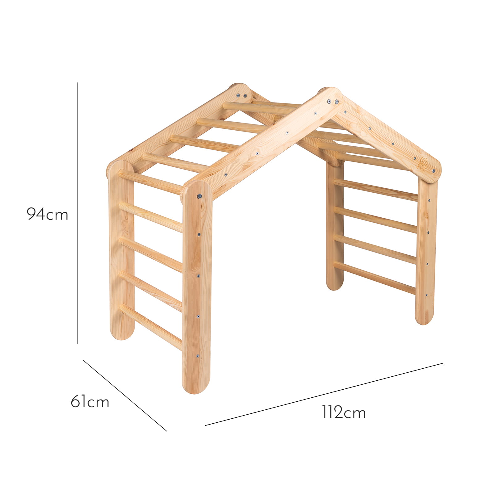 large wooden pikler ladder natural wood