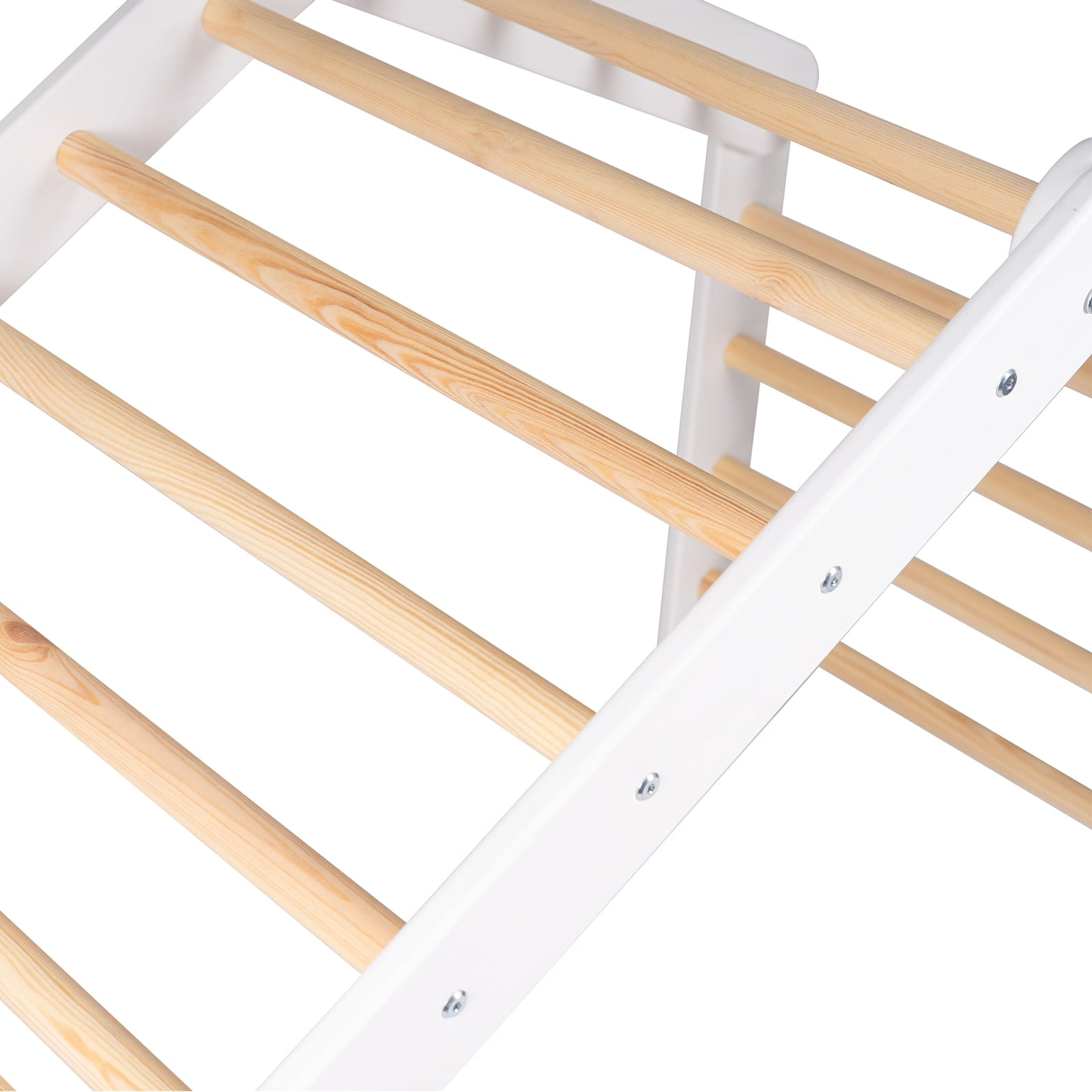 large wooden pikler ladder white