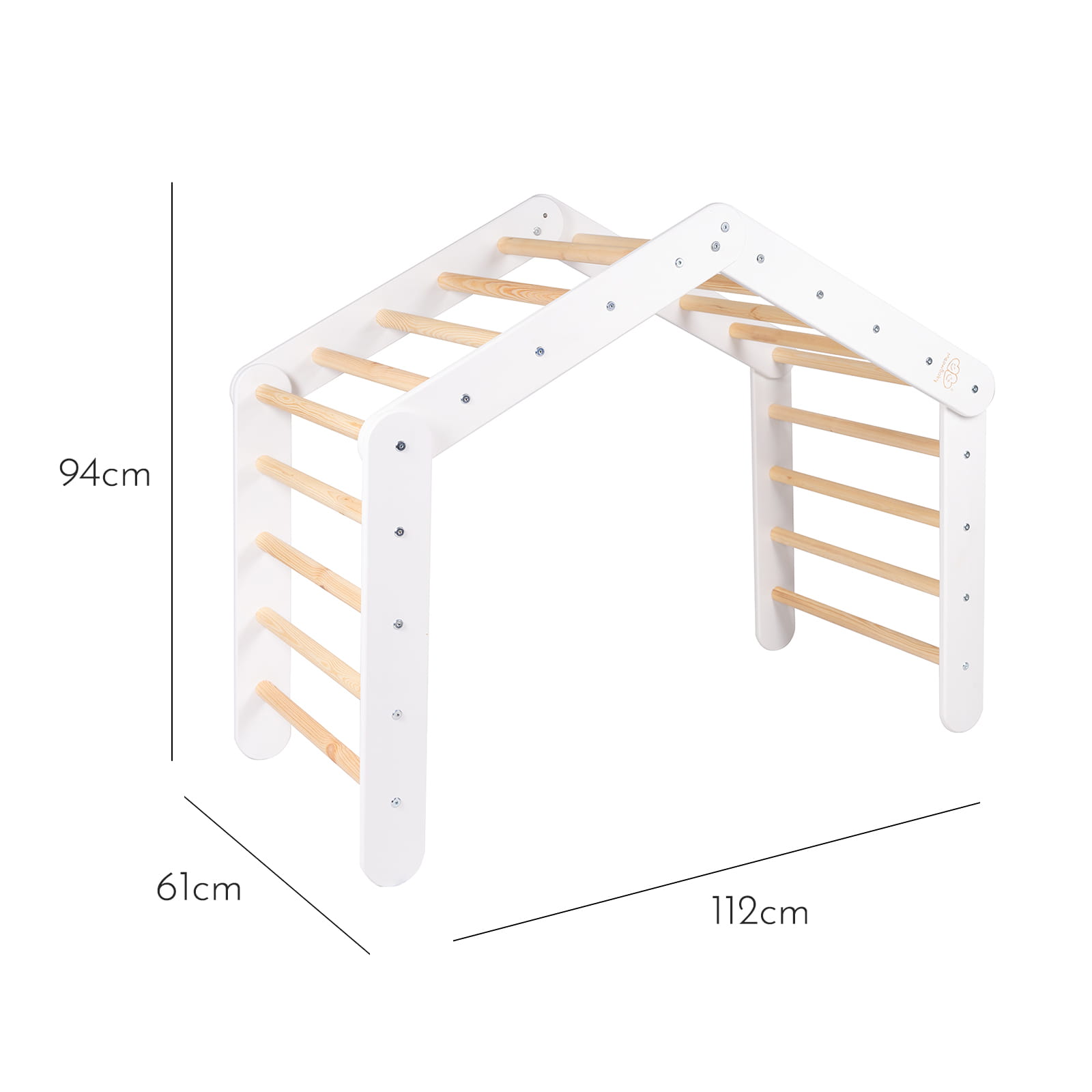 large wooden pikler ladder white