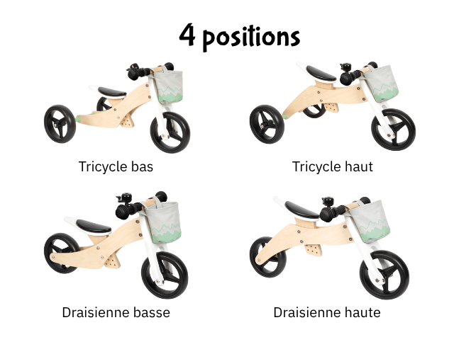 draisienne et tricycle 2 en 1