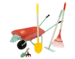grand kit de jardinage avec outils & brouette