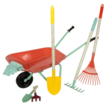 Grand kit de jardinage avec outils & brouette
