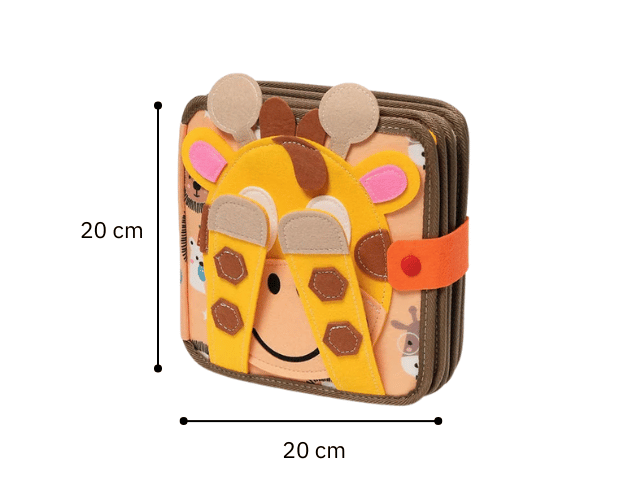 livre d'activités montessori en feutre girafe