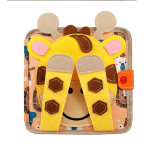 livre d'activités montessori en feutre girafe