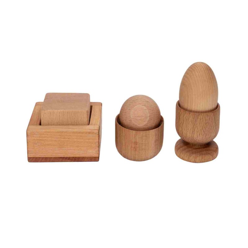 montessori egg, ball and square set