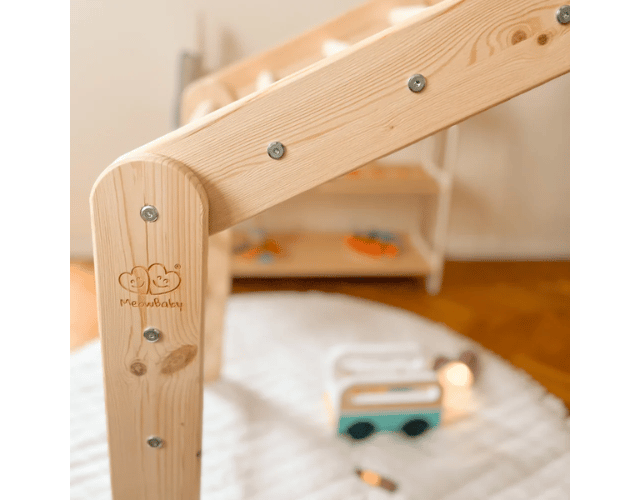 large wooden pikler ladder natural wood