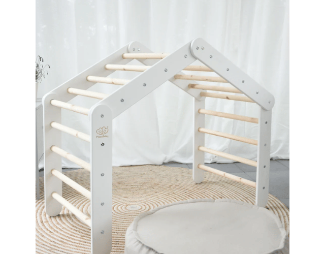 large wooden pikler ladder natural wood
