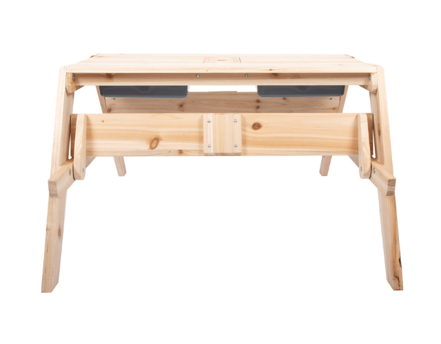 table de jardin en bois 2 en 1