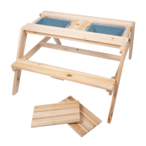 table de jardin en bois 2 en 1