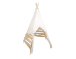 tente tipi en bois intérieure & extérieure