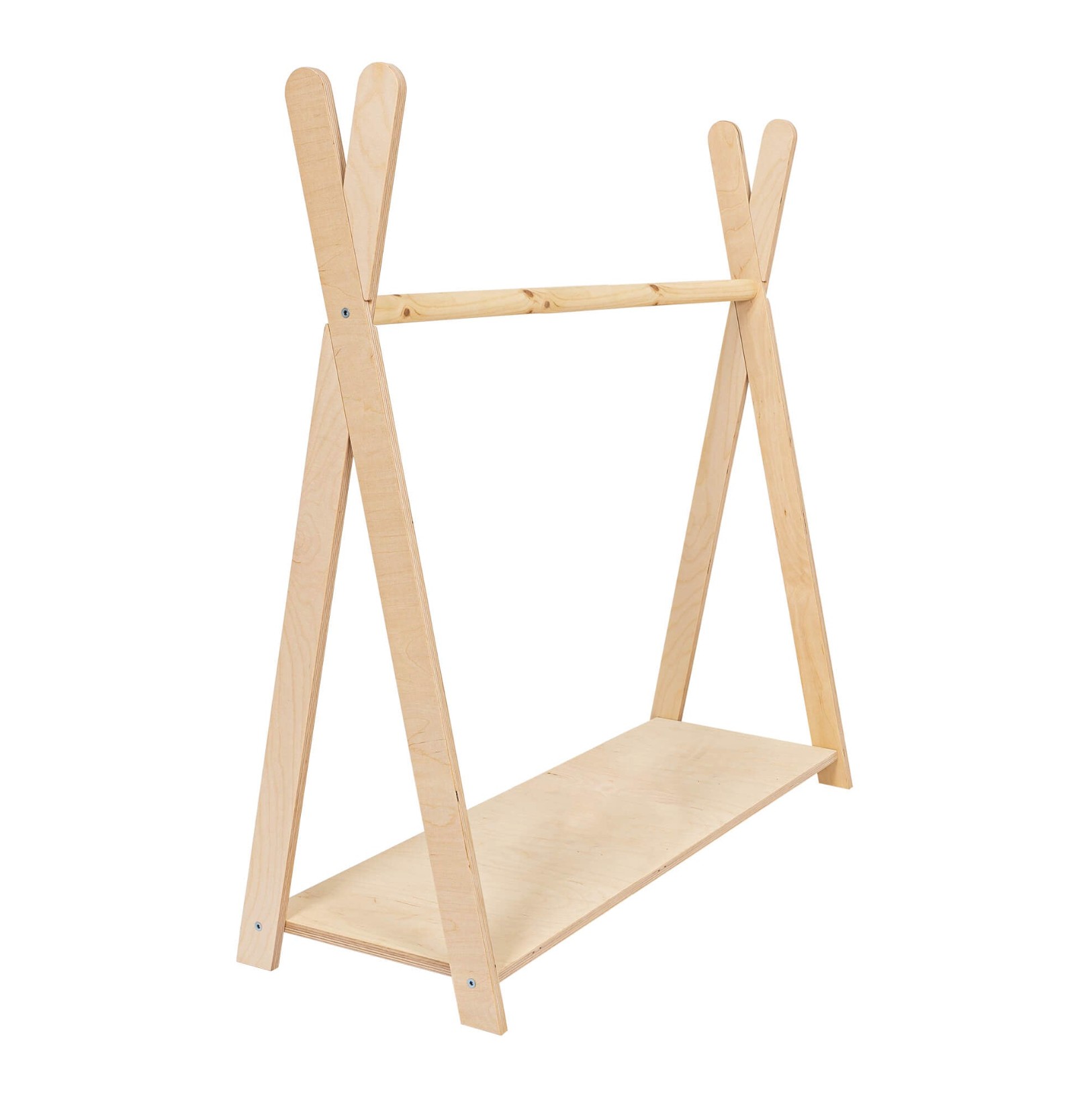 tipi clothing rack for children large natural wood