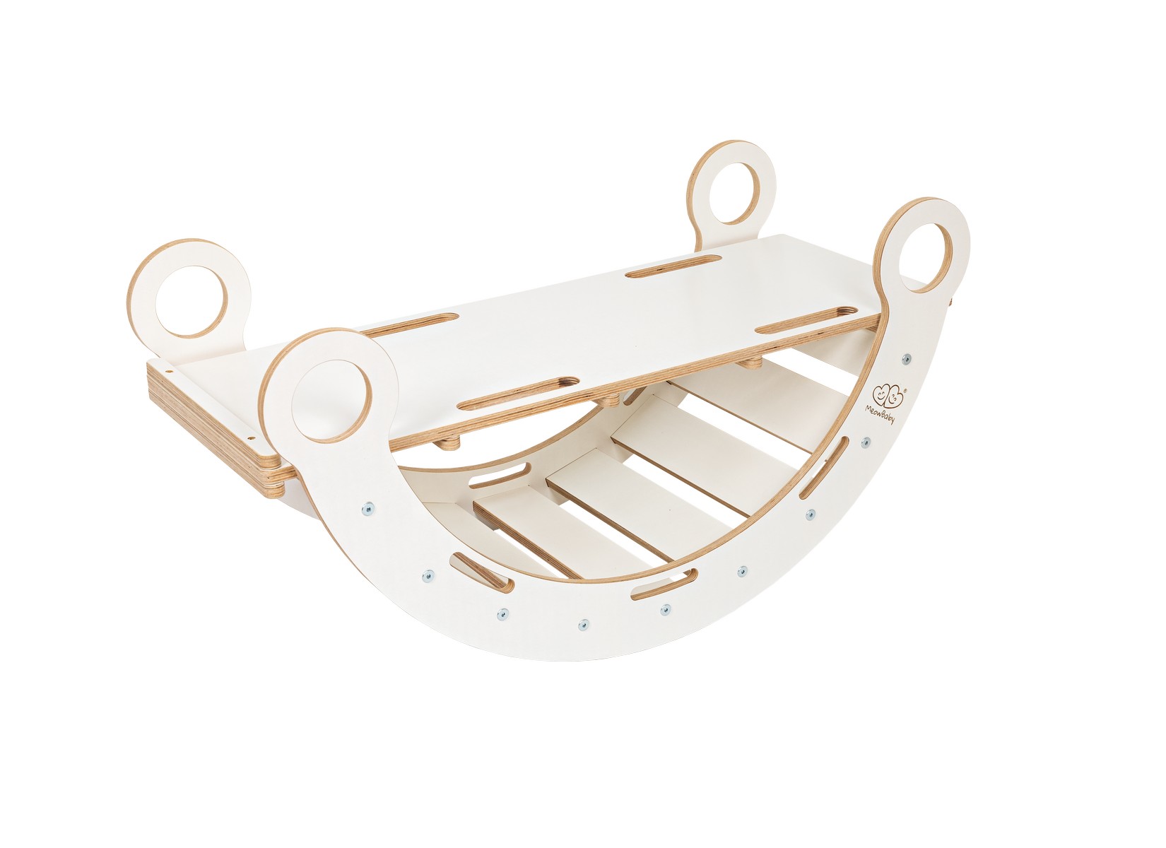 white wooden dream rocker with pillow and slide medium