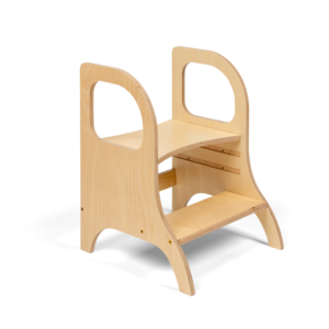 miimo® adjustable height step stool natural wood