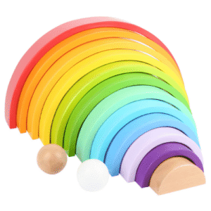 arc en ciel en bois xl – 12 arcs colorés et 2 boules