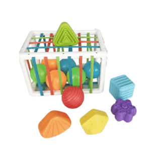 boite à formes avec élastiques carré jeu de motricité