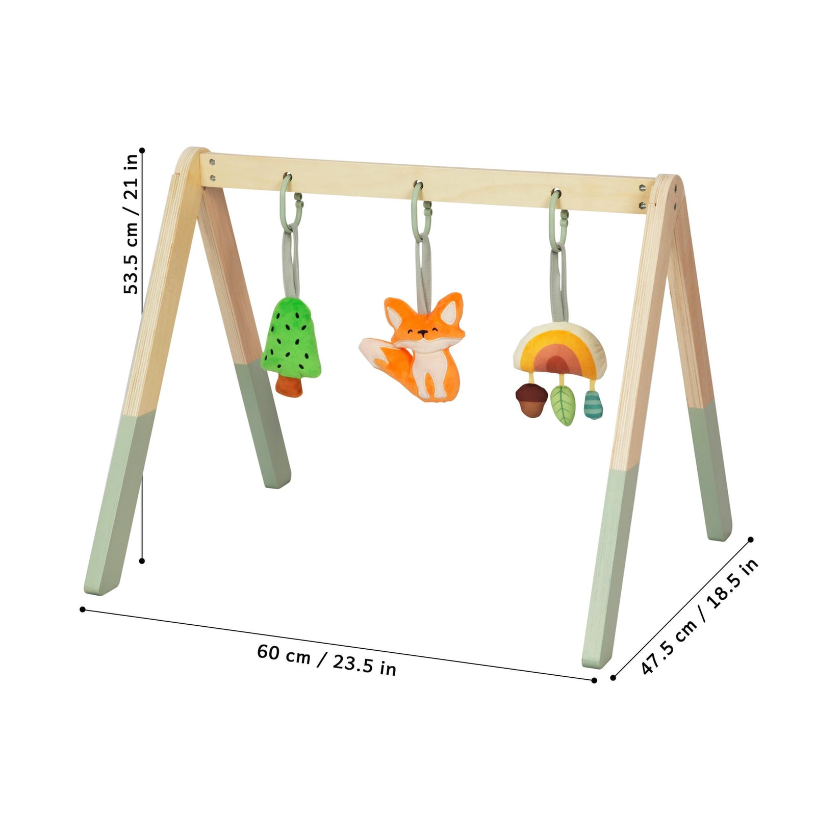 busykids montessori baby gym with hanging toys