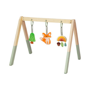 busykids montessori baby gym with hanging toys