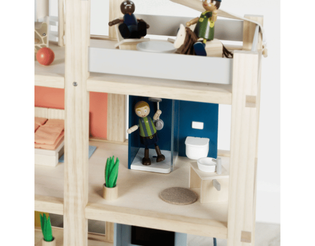 maison poupée bois avec meubles