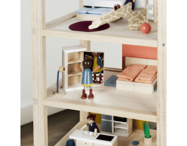 maison poupée bois avec meubles