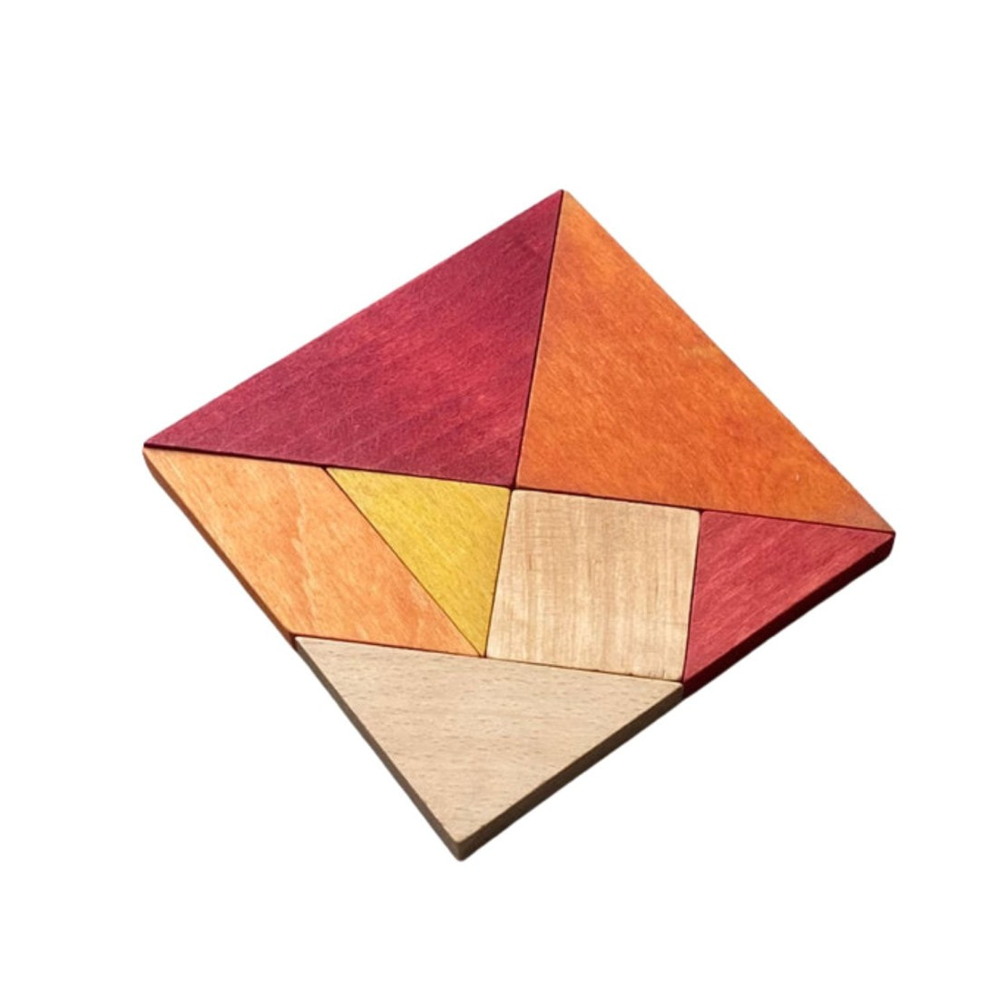 wooden story tangram – warm color (in storage bag)