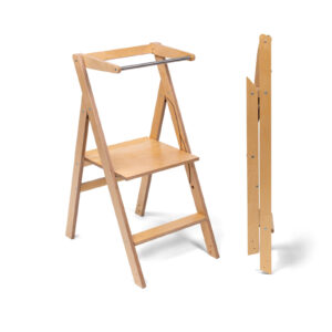 step'n'fold foldable helper tower natural wood